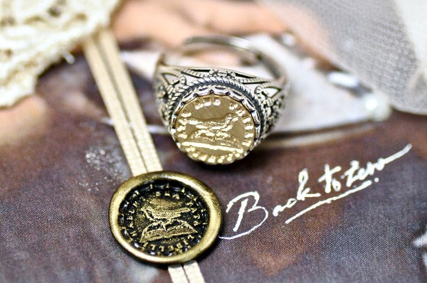 Bird & Book Latin Motto Lace Signet Ring - Backtozero B20 - 12l, 12mm, 12mm ring, 925 Silver, accessory, her, Intaglio, Intaglio ring, jewelry, knowledge, lace, signet, size 10, size 7, size 8, size 9, success, wax seal, wax seal ring, wax seal stamp, wisdom