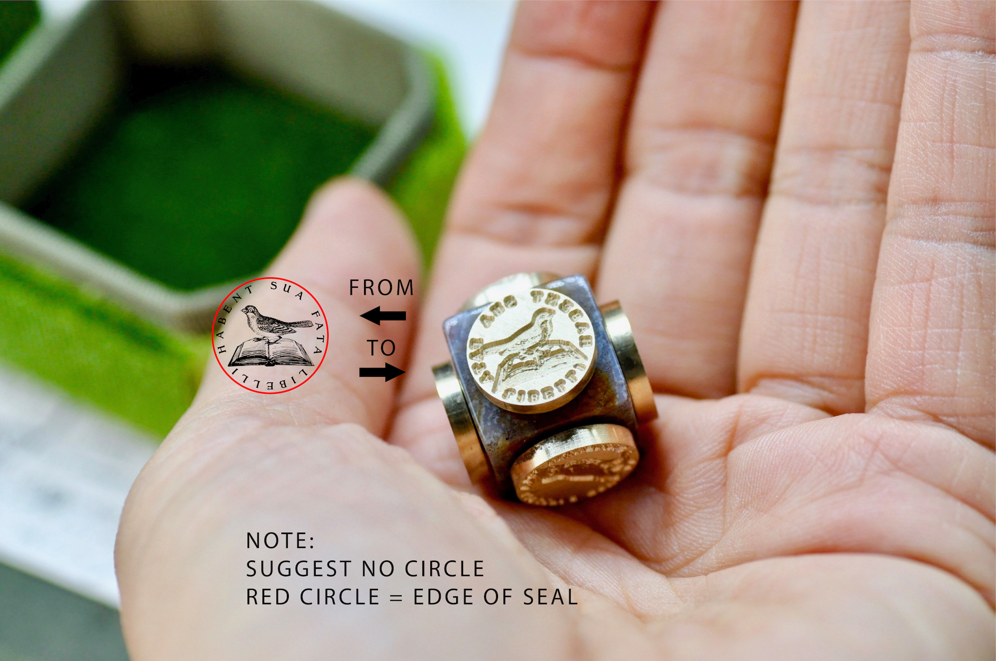 OOAK Design Your Own Cube Wax Seal | Indian Agate - Backtozero B20 - antique, antique inspired, Bird, book, cube, knowledge, latin, latin motto, lock, loyalty, Message, motto, natural stone, newarrivals, owl, positive, positivity, Retro, secure, stone, swallow, wings, wisdom