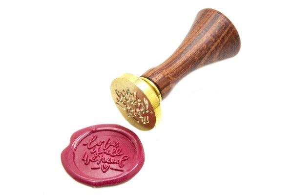 Love is All We Need Wax Seal Stamp Designed by Jo - Backtozero B20 - calligraphy, collaboration, handwriting, Heart, Jo, Love, Message, Rose Red, Signature, signaturehandle, Valentine, Words
