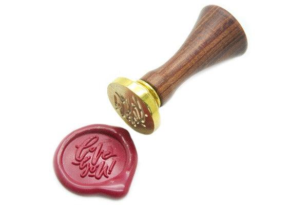 Love You Wax Seal Stamp - Backtozero B20 - Calligraphy, Love, Message, Rose Red, Signature, signaturehandle