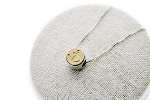 Anchor 2-Side Floating Signet Necklace - Backtozero B20 - 10mm, 10mm necklace, 2sidenecklace, Anchor, bead, brass, charm, floating, minimal, minimalnecklace, Nautical, necklace, signet, signet necklace, silver