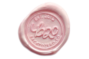 Blush Pink Octagon Sealing Wax Beads - Backtozero B20 - metallic, octagon bead, pearlized, pink, Sealing Wax, soft pink, tin, Wax Beads