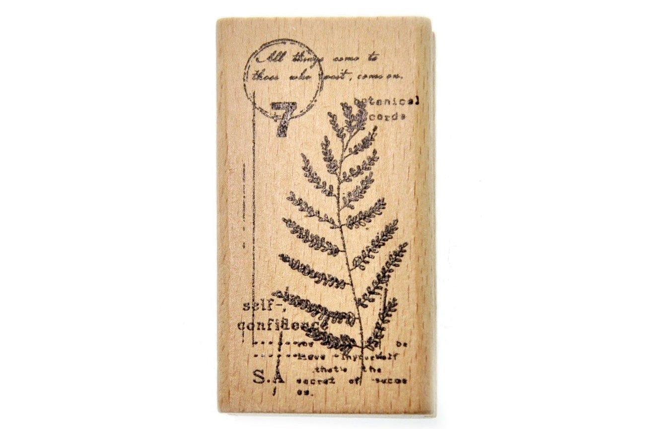Botanical Words Rubber Stamp | F - Backtozero B20 - Botanical, floral, Flower, Leaf, Leafs, Leaves, Nature, rubber stamp