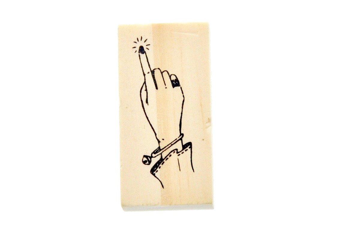 Hand Gesture Rubber Stamp | Touch - Backtozero B20 - hand, hand gesture, handgesture, hands, rubber stamp