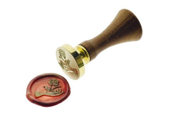 'Til We Meet Again Wax Seal Stamp - Backtozero B20 - blossom, Botanical, dark red, deep red, floral, Flower, gold, hand, hand gesture, marble, marble wax, mixed wax, Nature, rose, salmon, Signature, signaturehandle