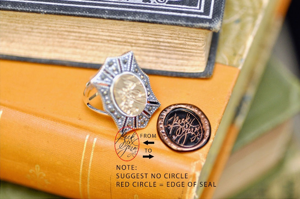 Design your own 10x14mm Faceted Frame Signet Ring - Backtozero B20 - 10x14, 925 Silver, accessory, bespoke, Custom, custom ring, customsignet, Design Your Own, Intaglio, Intaglio ring, jewelry, newarrivals, oval, oval ring, ring, seal, seal ring, signet, signet ring, size 6, size 7, size 8, size 9, wax seal, wax seal stamp