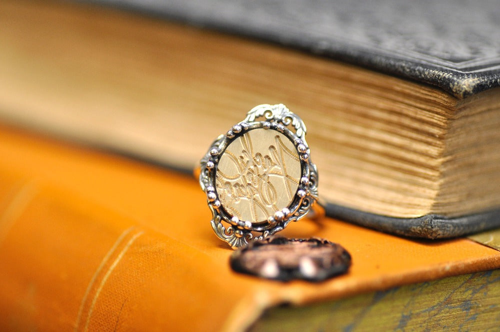 Design your own 12x14mm Victorian Frame Signet Ring