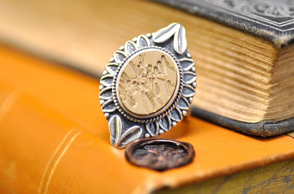 Design your own 12x15mm Tribal Signet Ring - Backtozero B20 - 12x15, 925 Silver, accessory, bespoke, Custom, custom ring, customsignet, Design Your Own, Intaglio, Intaglio ring, jewelry, newarrivals, oval, oval ring, ring, seal, seal ring, shield, signet, signet ring, size 10, size 7, size 8, size 9, sword, wax seal, wax seal stamp