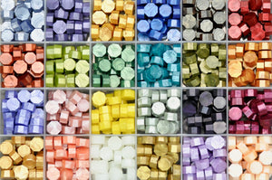 Sealing Wax Beads 24 Grids Palette | Retro Carnival - Backtozero B20 - 24 grid, 24grid, blue, Green, Lavender, Metallic, Metallic Blue, Metallic Green, metallic lavender, metallic pink, metallic purple, Metallic Red, newarrivals, octagon bead, palette, pastel, Pastel Blue, Pastel Green, Pink, sealing wax, Wax Beads, Yellow