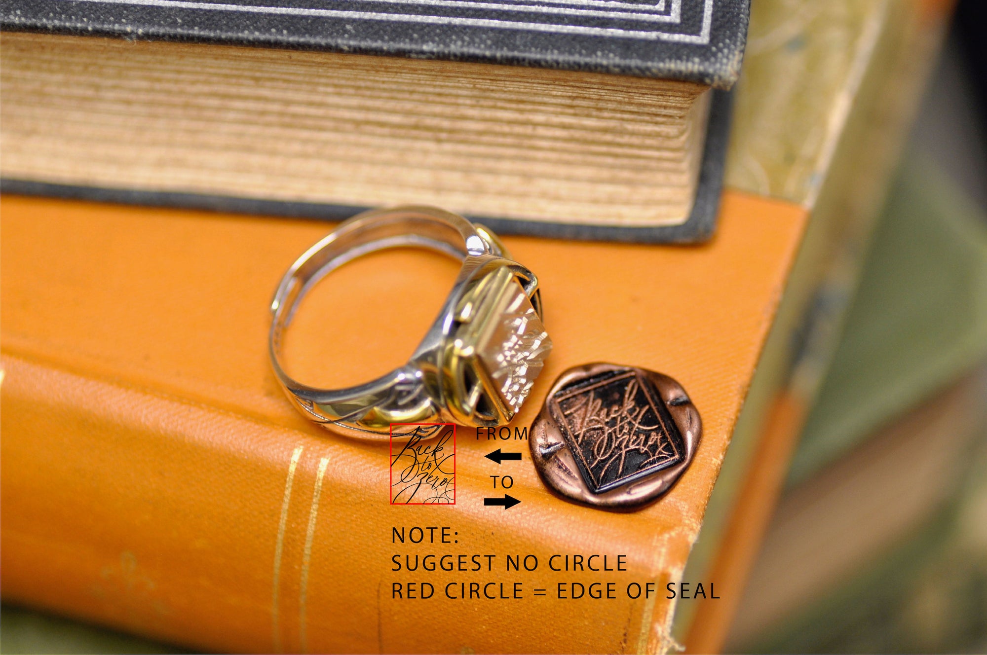 Design your own 8x10mm Rect Round Signet Ring