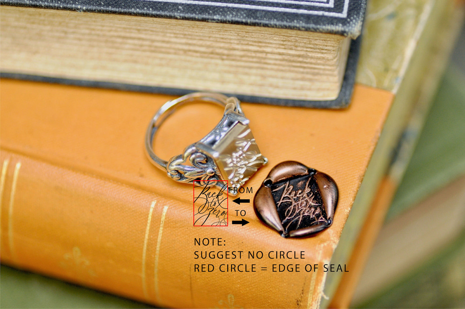 Design your own 9x12mm Rect Deco Signet Ring - Backtozero B20 - 925 Silver, accessory, bespoke, Custom, custom ring, customsignet, Design Your Own, Intaglio, Intaglio ring, jewelry, newarrivals, rectangle, ring, seal, seal ring, signet, signet ring, size 6, size 7, size 8, size 9, wax seal, wax seal stamp