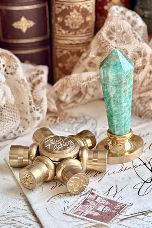OOAK Amazonite Dual-Purpose Wax Seal Handle & Pendant Necklace (Pre-Order / Ship in mid-June)
