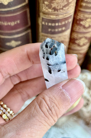 OOAK Black Rutilated Quartz Point Tower Wax Seal Handle