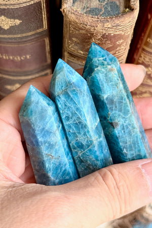 OOAK Blue Apatite Point Tower Wax Seal Handle