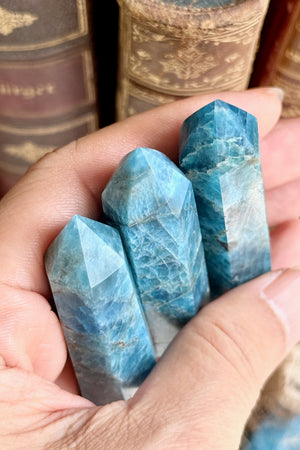 OOAK Blue Apatite Point Tower Wax Seal Handle