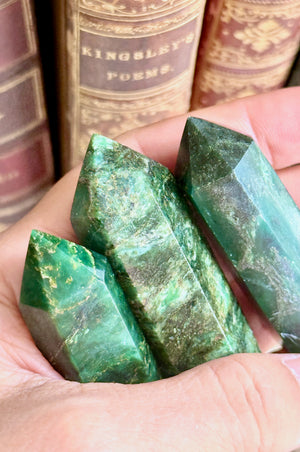 OOAK Emerald Obelisk Point Tower Wax Seal Handle