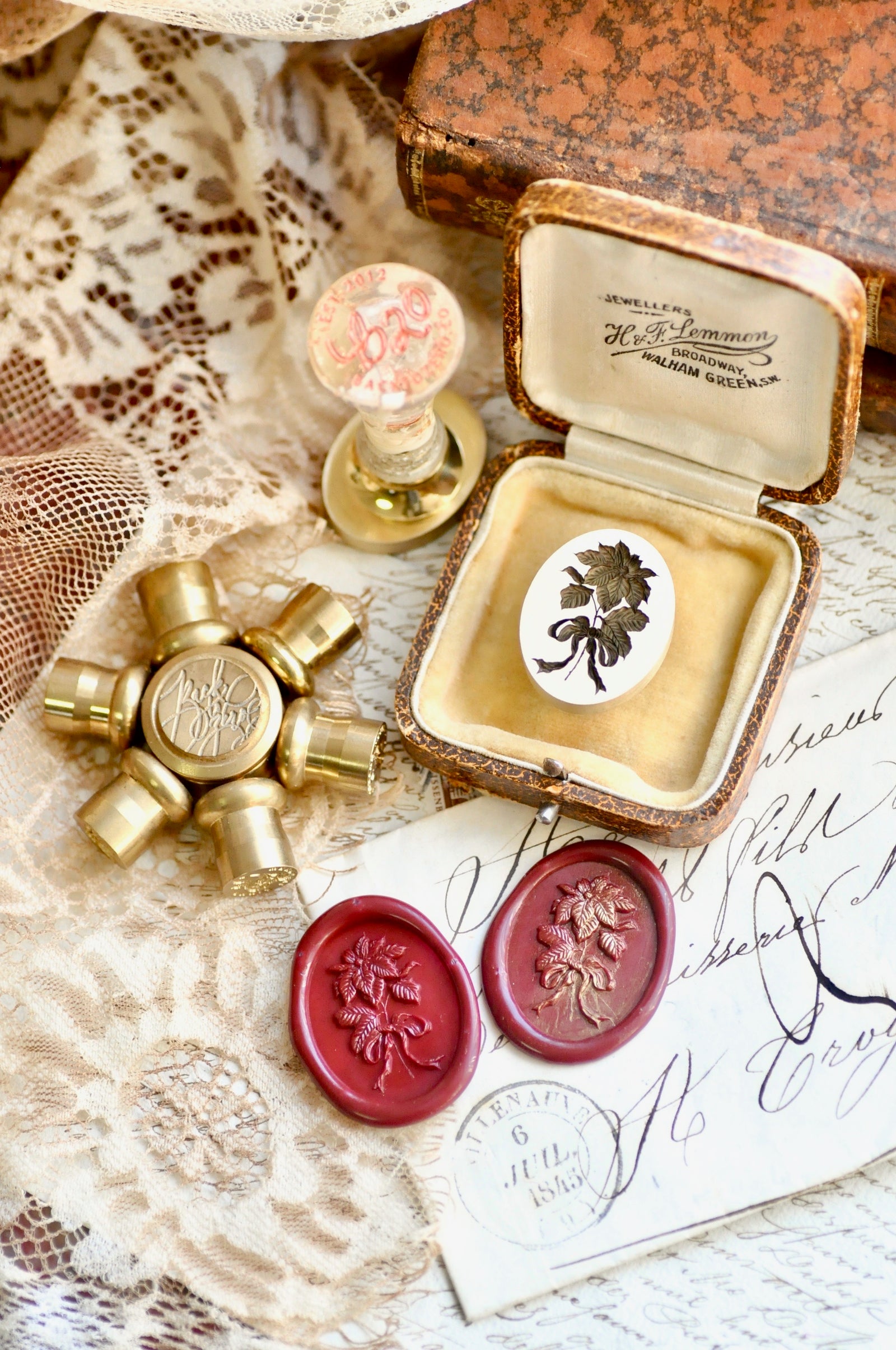 Floral Whispers: In Lieu of Speech Wax Seal Stamp | Poinsettia | Joy in the Present (Pre-Order / Ship in March)