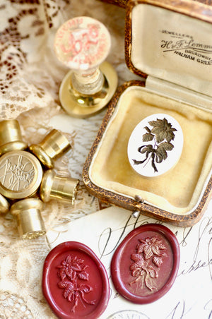 Floral Whispers: In Lieu of Speech Wax Seal Stamp | Poinsettia | Joy in the Present (Pre-Order / Ship in March)