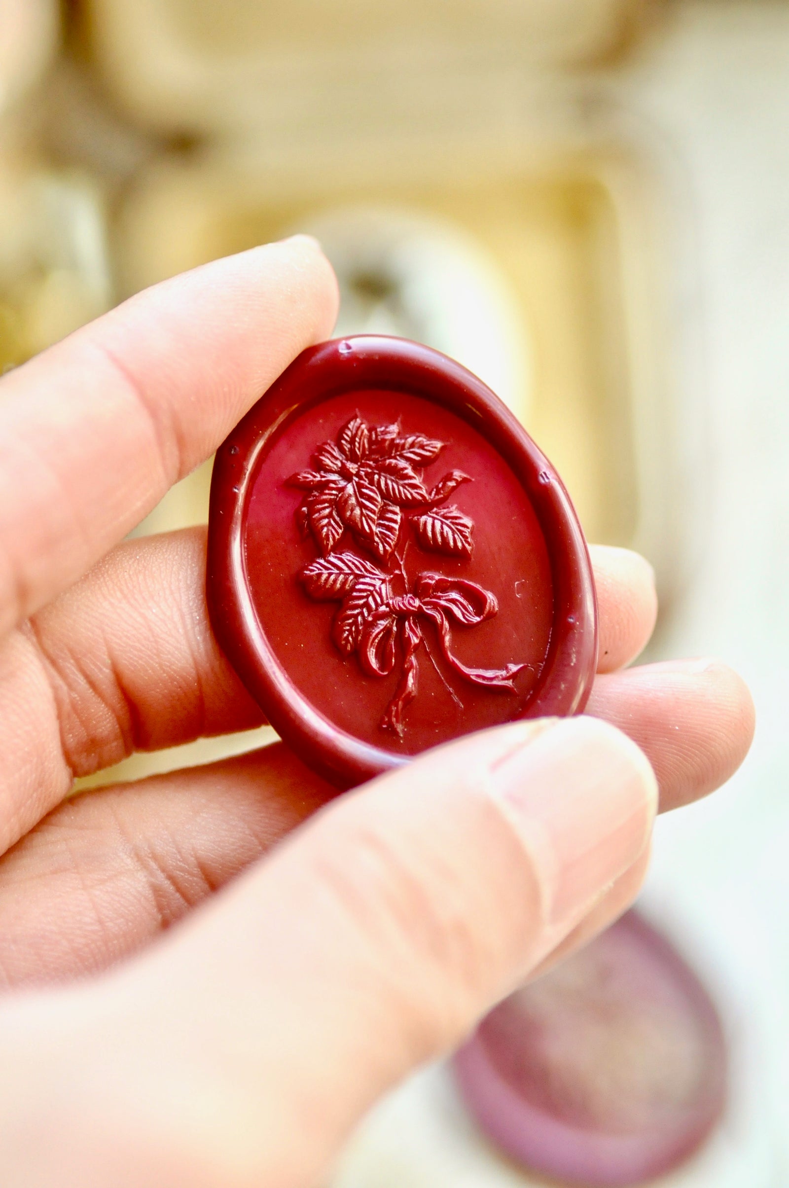 Floral Whispers: In Lieu of Speech Wax Seal Stamp | Poinsettia | Joy in the Present (Pre-Order / Ship in March)