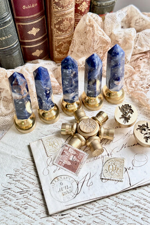 OOAK Sodalite Point Tower Wax Seal Handle