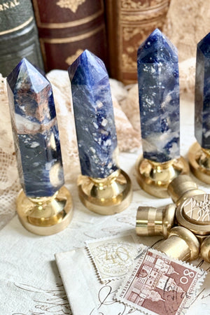 OOAK Sodalite Point Tower Wax Seal Handle