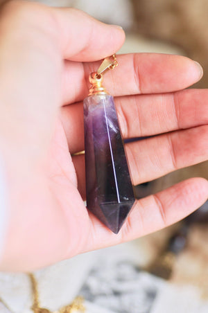 OOAK Amethyst Dual-Purpose Wax Seal Handle Pendant Necklace