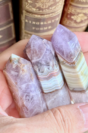 OOAK Amethyst Agate Point Tower Wax Seal Handle