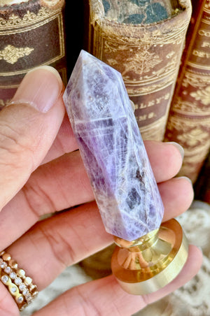 OOAK Amethyst Point Tower Wax Seal Handle