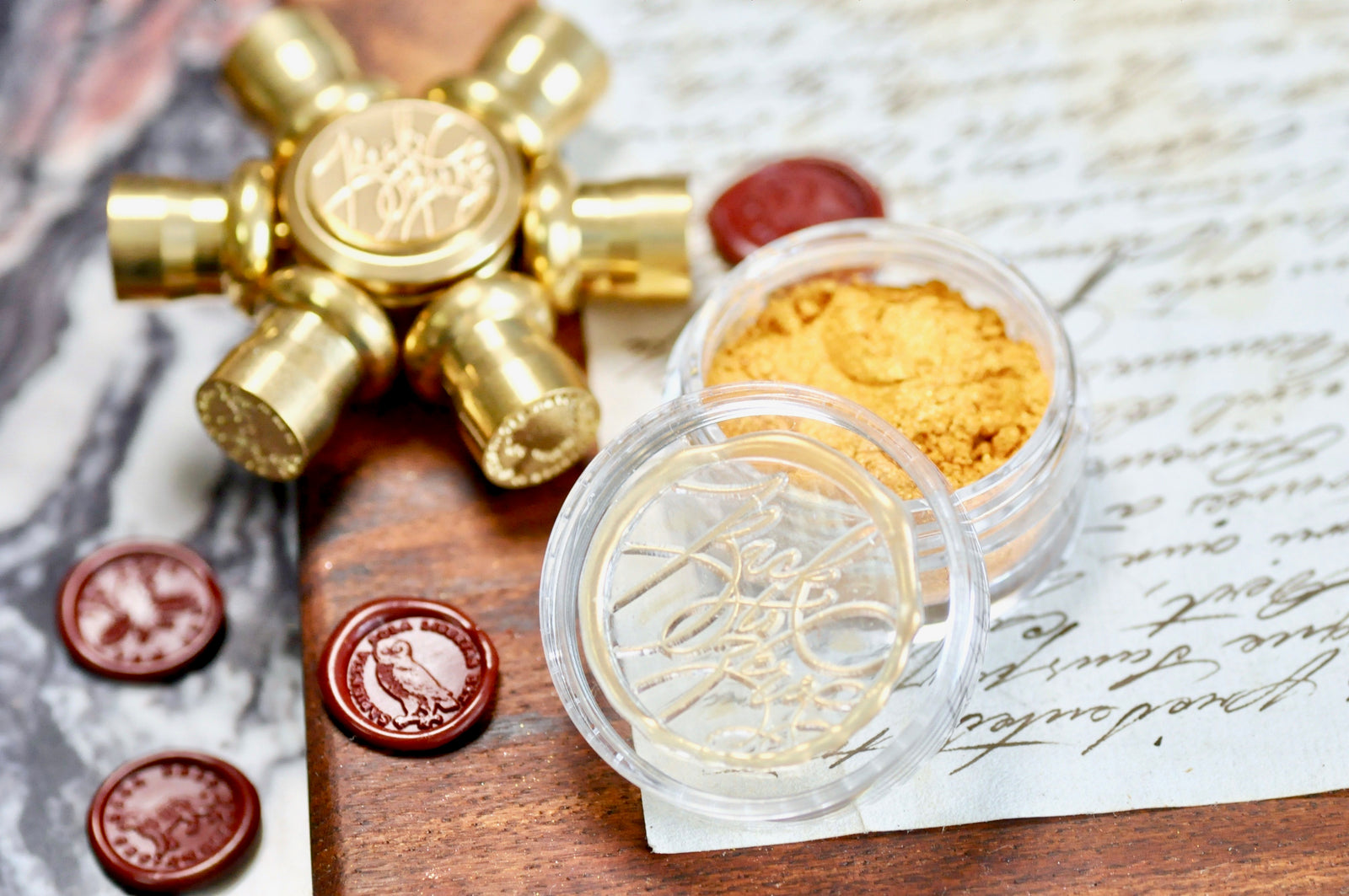 Metallic Highlight Powder for Wax Seal | Aztec Gold