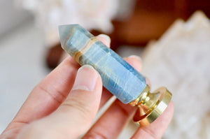 OOAK Blue Onyx Point Tower Wax Seal Handle