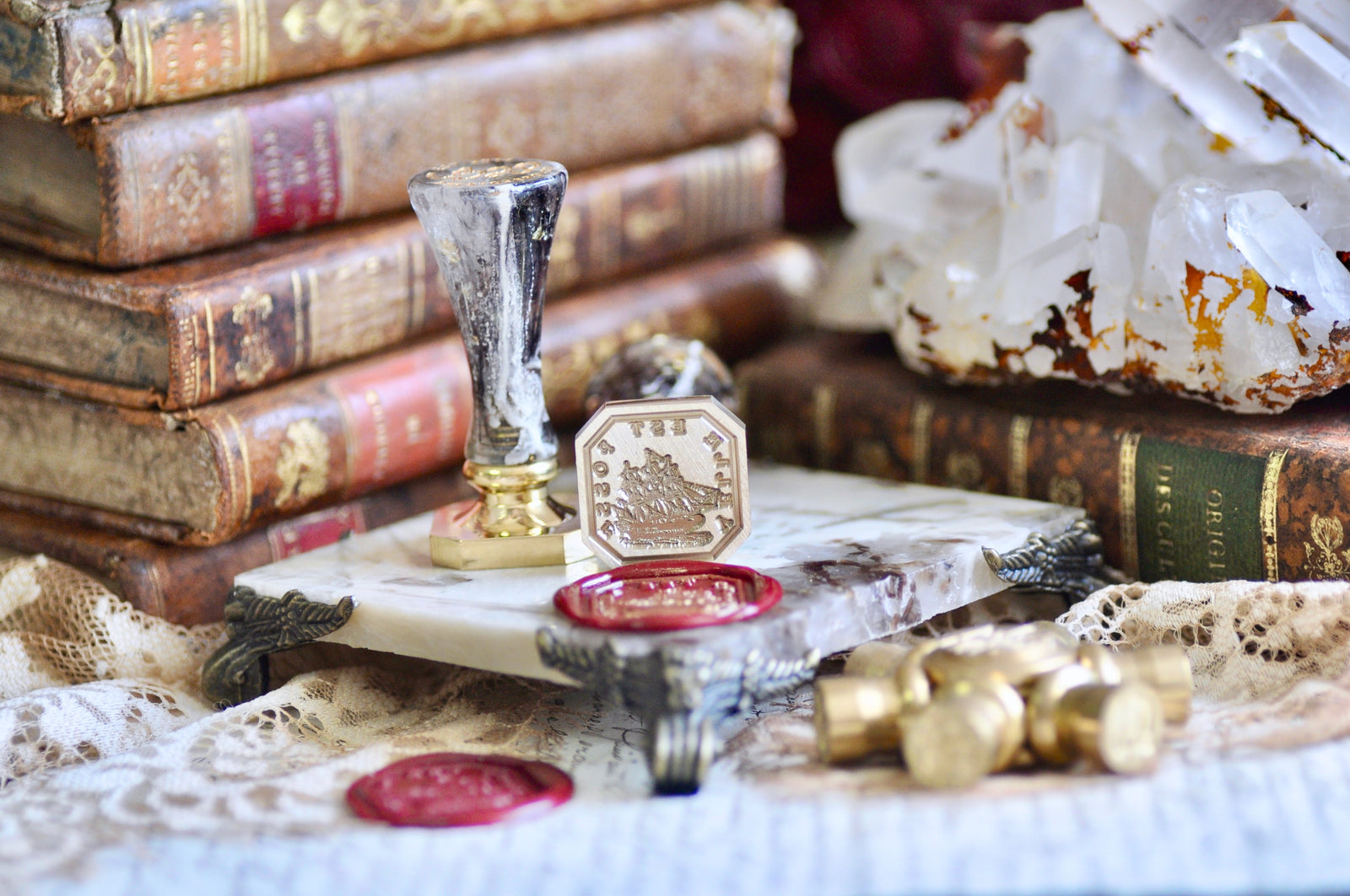 Boat Latin Motto Wax Seal Stamp | Determination | O