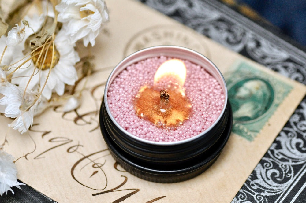 Shimmery Loose Beads Candle | Mini Pink Bronze