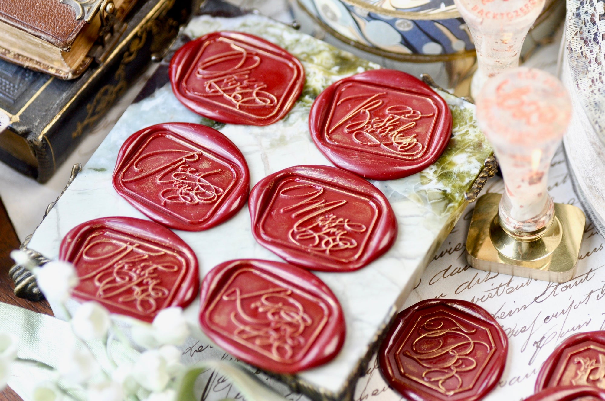 Calligraphy Message Wax Seal Stamp | Open Me