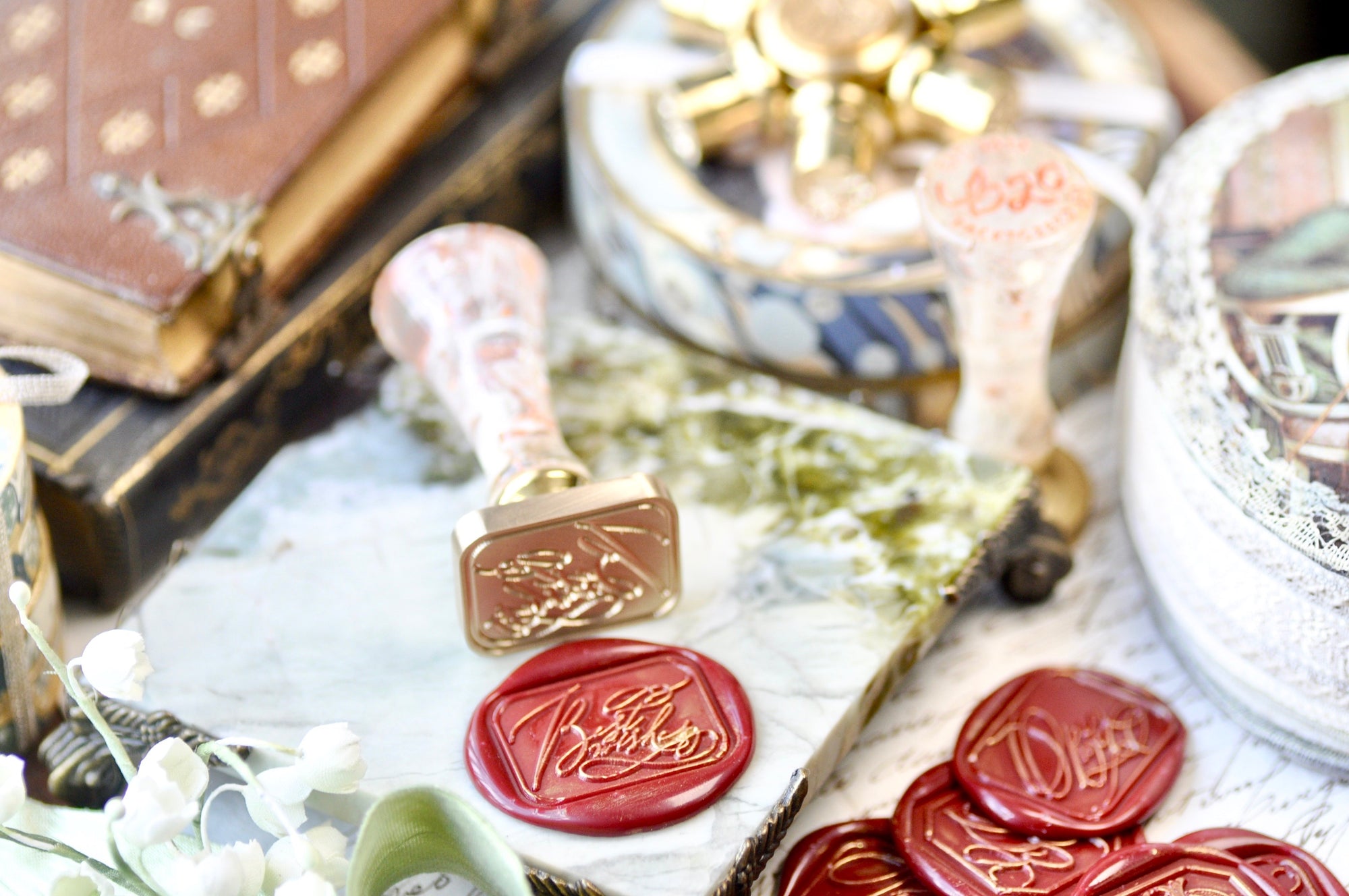 Calligraphy Message Wax Seal Stamp | Best Wishes