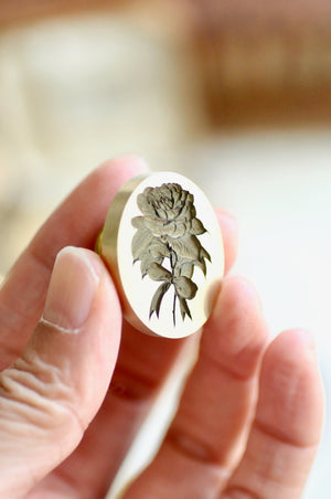 Floral Whispers: In Lieu of Speech Wax Seal Stamp | Camellia | Silent Devotion (Pre-Order / Ship in March)