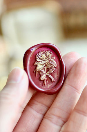 Floral Whispers: In Lieu of Speech Wax Seal Stamp | Camellia | Silent Devotion (Pre-Order / Ship in March)