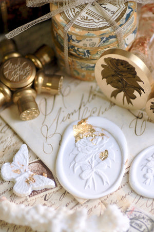 Floral Whispers: In Lieu of Speech Wax Seal Stamp | Camellia | Silent Devotion
