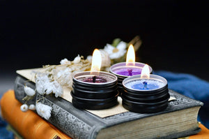Shimmery Loose Beads Candle | Mini Purple