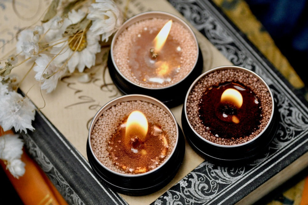 Shimmery Loose Beads Candle | Mini Rust - Backtozero B20 - candle, granulated candle, loose beads, newarrivals, pearled candle, Red, shimmery