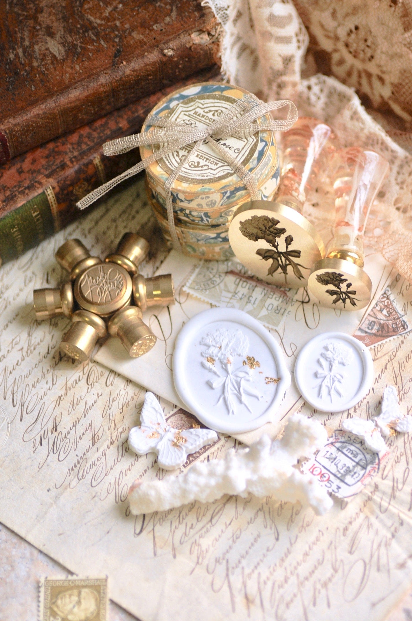 Floral Whispers: In Lieu of Speech Wax Seal Stamp | Carnation | Tender Fidelity