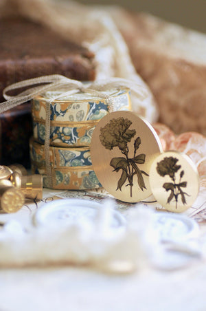 Floral Whispers: In Lieu of Speech Wax Seal Stamp | Carnation | Tender Fidelity