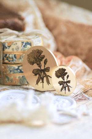 Floral Whispers: In Lieu of Speech Wax Seal Stamp | Carnation | Tender Fidelity