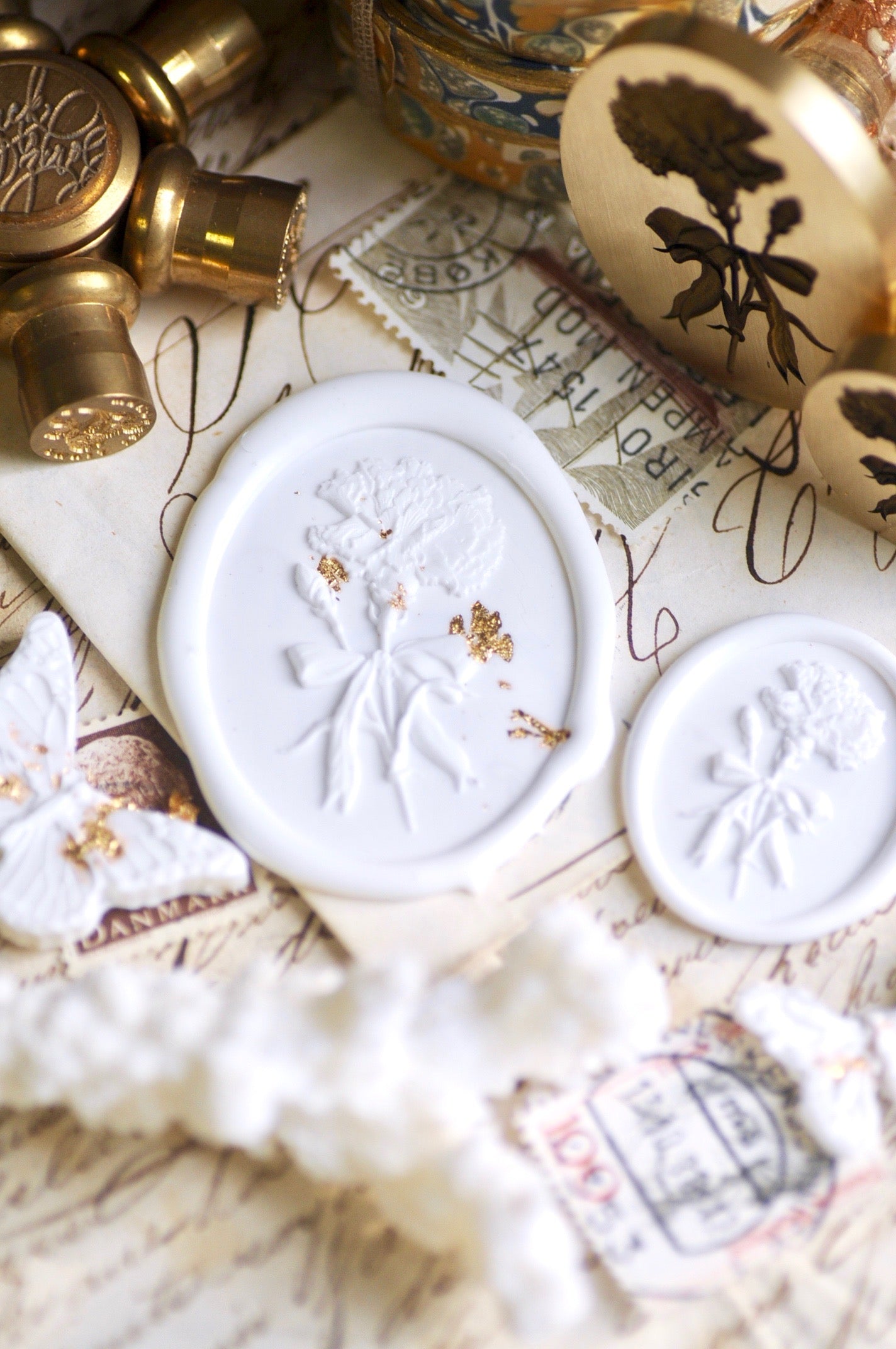 Floral Whispers: In Lieu of Speech Wax Seal Stamp | Carnation | Tender Fidelity