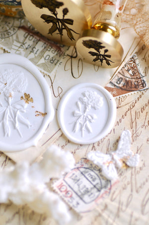 Floral Whispers: In Lieu of Speech Wax Seal Stamp | Carnation | Tender Fidelity