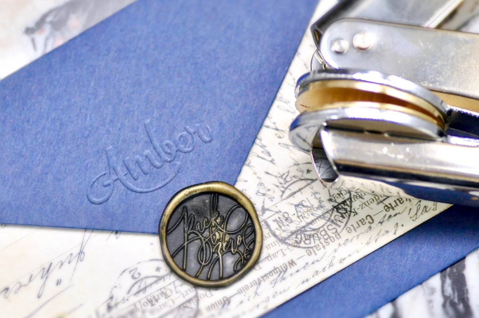 Personalized Old School Calligraphy Embosser - Backtozero B20 - Embosser, embossername, name embosser