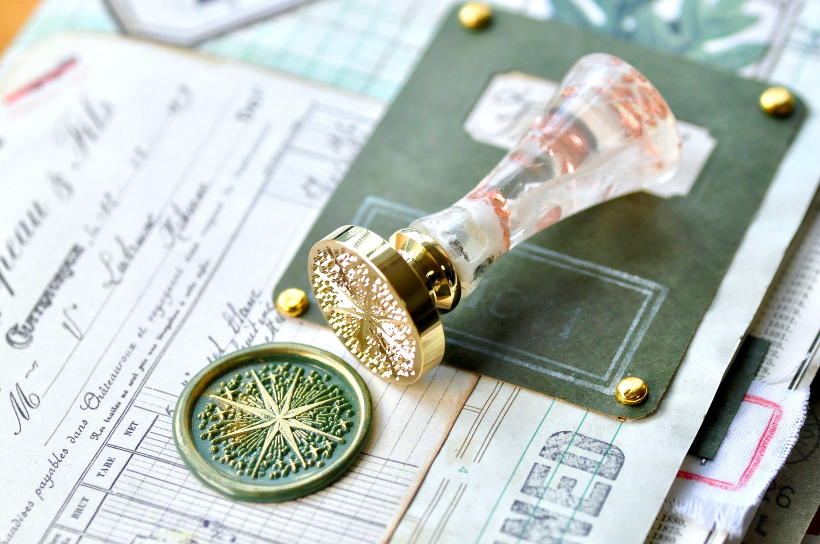 Celestial 8 Pointed Star Wax Seal Stamp - Backtozero B20 - celestial, newarrivals, Signature, signaturehandle, star, Starlight, Stars