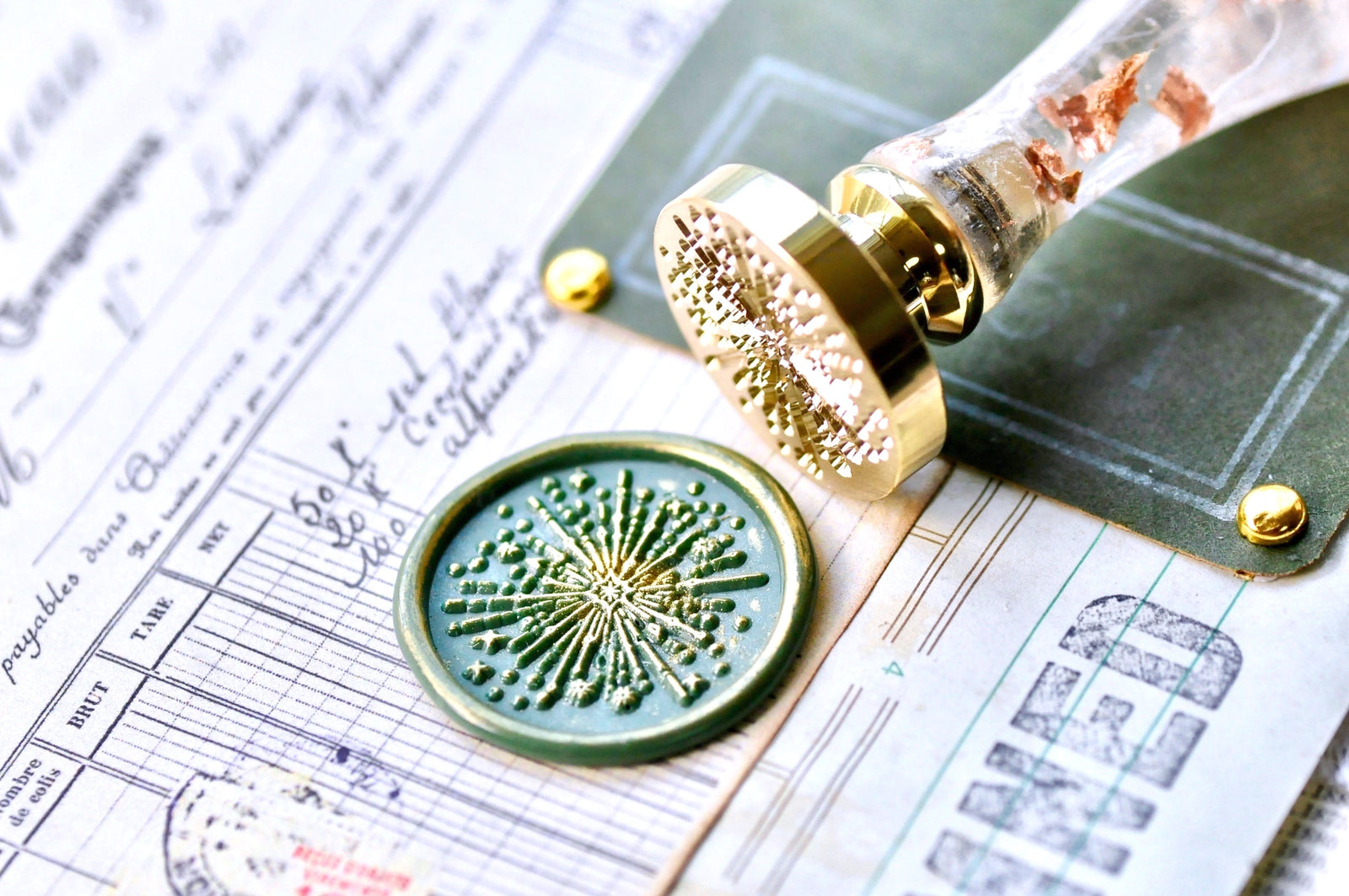 Celestial Starlight Wax Seal Stamp - Backtozero B20 - celestial, newarrivals, Signature, signaturehandle, star, Starlight, Stars