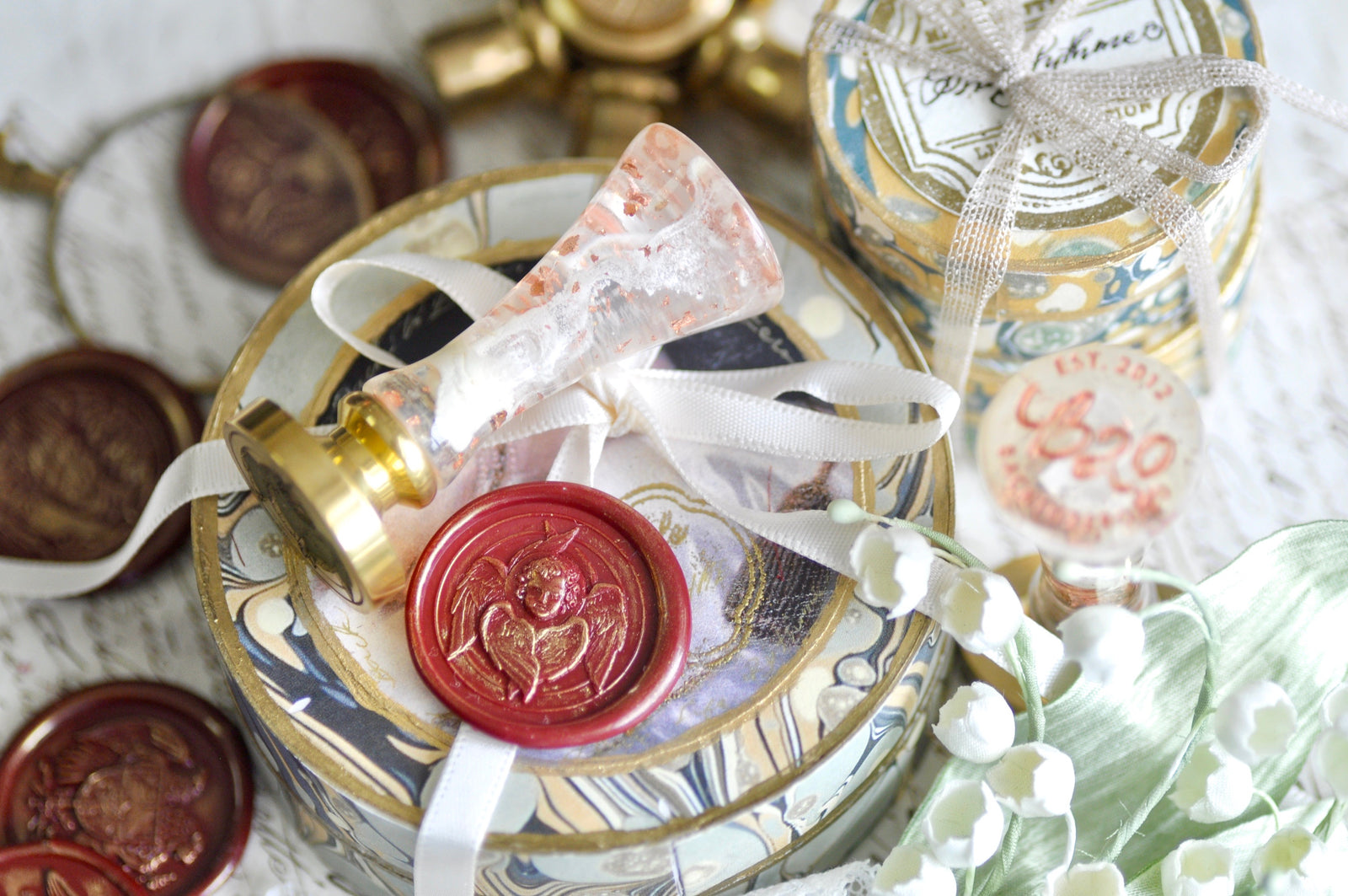 Cherub Wings 3D Emboss Wax Seal Stamp