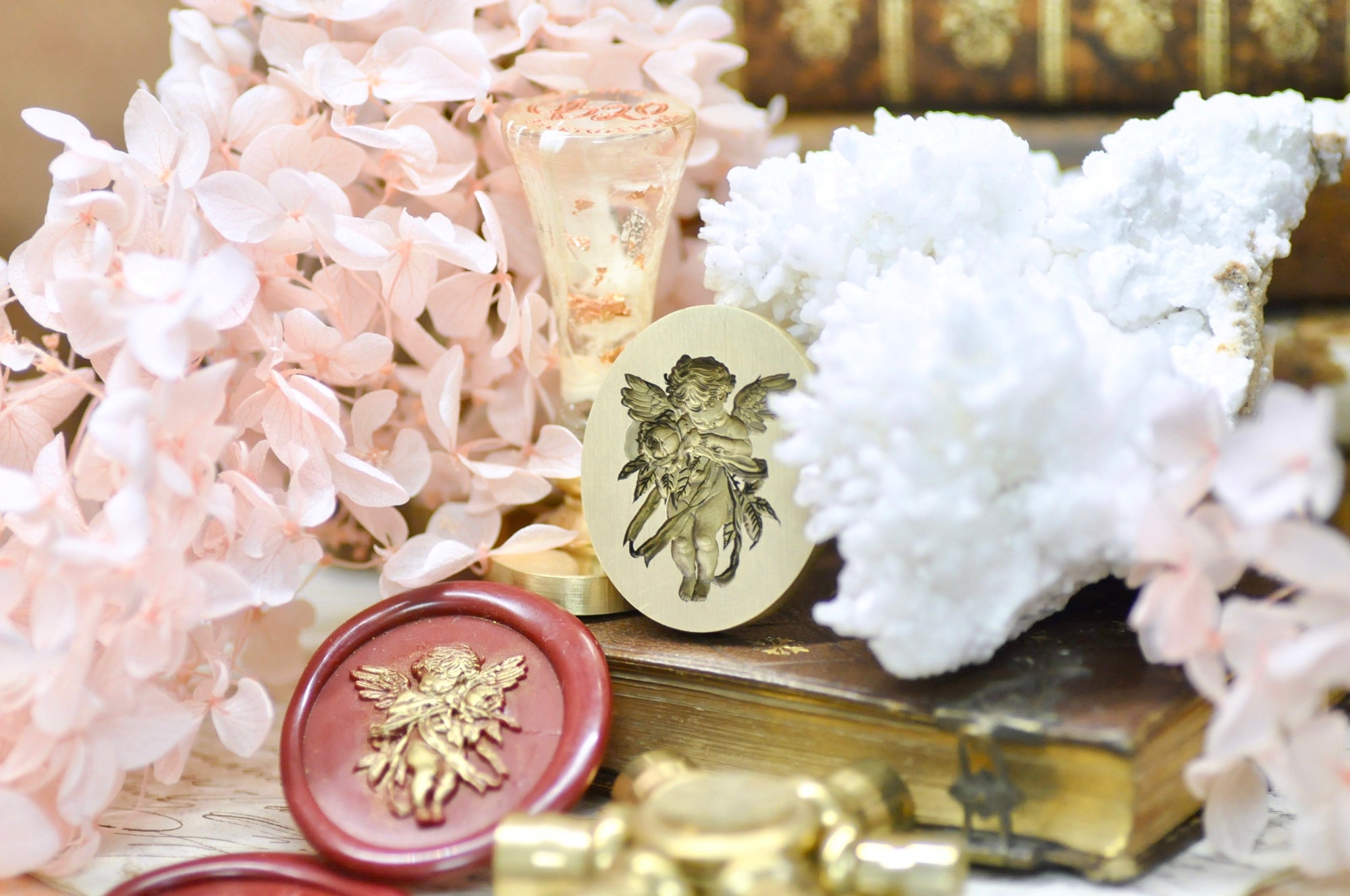 Collector's Edition Wax Seal Stamp | Cherub & Rose | Tender Guardian