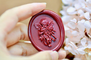 Collector's Edition Wax Seal Stamp | Cherub & Rose | Tender Guardian